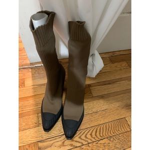 Chloe Maple Brown sock boots